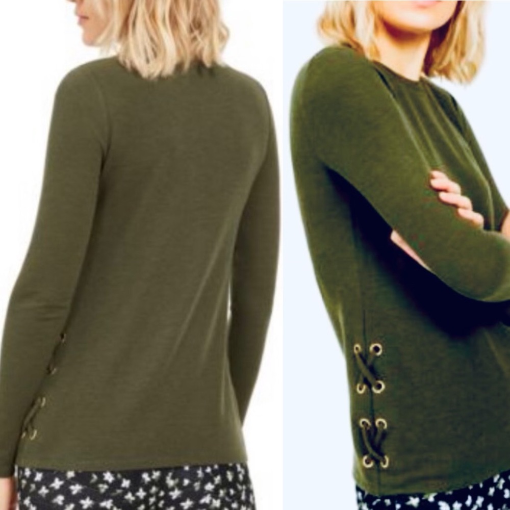 NWT Michael Michael Kors Lace Up Ivy Sweater Medium